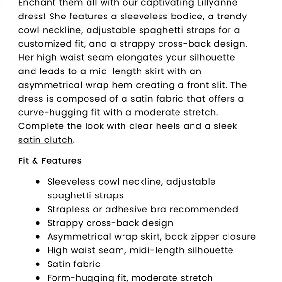 Formal Satin Asymmetrical Midi Dress - Picture 5 of 5